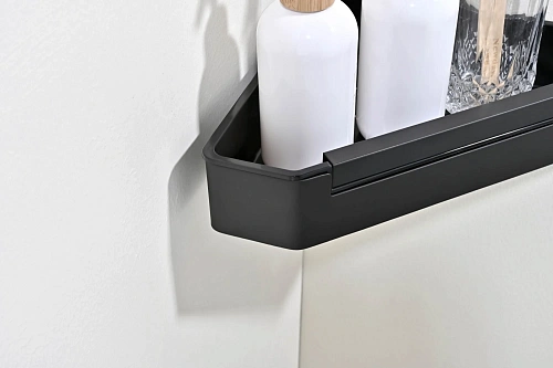 Полка Aquatek AQ4976MB черный матовый Полка Aquatek AQ4976MB черный матовый