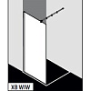 Картинка анонса товара «душевая перегородка kermi walk-in xb wiw (1800 mm) xb wiw 18020 vpk»