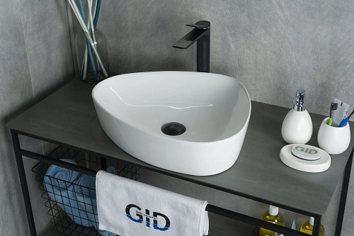 Раковина Gid N9386 51139 накладная белая 50x40x12 Раковина Gid N9386 51139 накладная белая 50x40x12