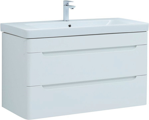 Тумба под раковину Aquanet София 105 белый глянец (2 ящика) 00274116 Тумба под раковину Aquanet София 105 белый глянец (2 ящика) 00274116