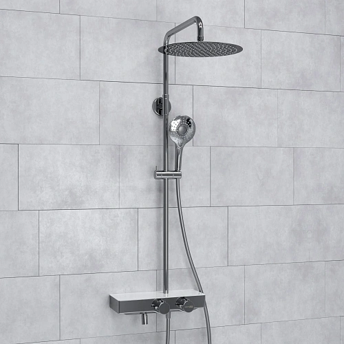 Душевая система WasserKRAFT A113.116.101.CH Thermo с термостатом хром Душевая система WasserKRAFT A113.116.101.CH Thermo с термостатом хром