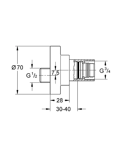 Соединение GROHE 45631000 Соединение GROHE 45631000