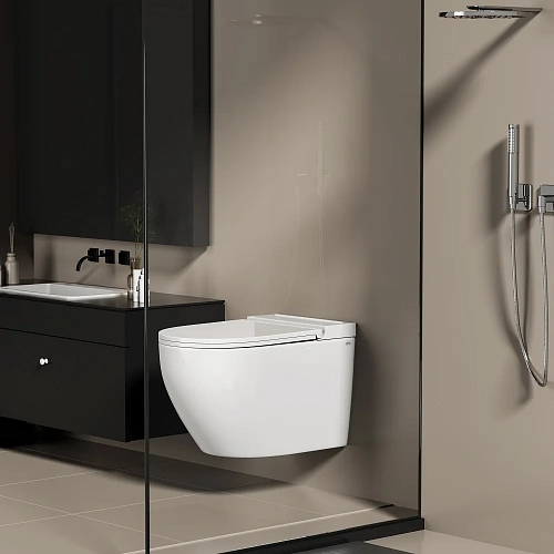 Унитаз подвесной ABBER Bequem AC1126P белый с импульсным смывом Унитаз подвесной ABBER Bequem AC1126P белый с импульсным смывом