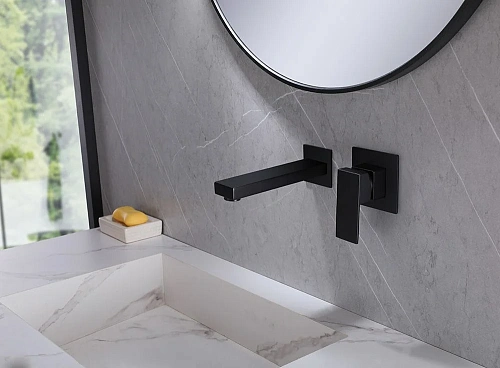 Смеситель для раковины ABBER Daheim AF8212B скрытого монтажа, черный матовый Смеситель для раковины ABBER Daheim AF8212B скрытого монтажа, черный матовый