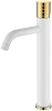 Смеситель для раковины Boheme STICK WHITE DIAMOND GOLD 122-WG