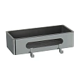 Полка Lemark SHELF LINE с крючками, хром/вставка-пластик графит 9771043 Полка Lemark SHELF LINE с крючками, хром/вставка-пластик графит 9771043
