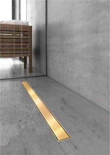 Душевой лоток BERGES В1 Keramik 500, золото глянец, S-сифон D50/105 H50 вертикальный 092016 Душевой лоток BERGES В1 Keramik 500, золото глянец, S-сифон D50/105 H50 вертикальный 092016