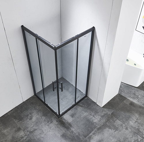 Душевой уголок Timo Imwei YL-9002B 90x90 с поддоном, стекло матовое, профиль черный Душевой уголок Timo Imwei YL-9002B 90x90 с поддоном, стекло матовое, профиль черный