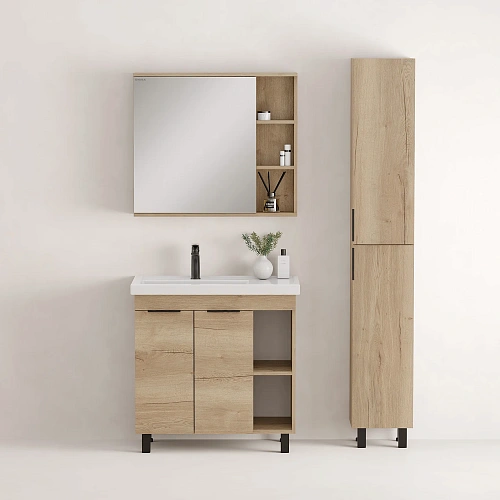 Тумба под раковину Onika Легран 80 см 108063 напольная, дуб галифакс (для Фостер 80 Пр.) Тумба под раковину Onika Легран 80 см 108063 напольная, дуб галифакс (для Фостер 80 Пр.)