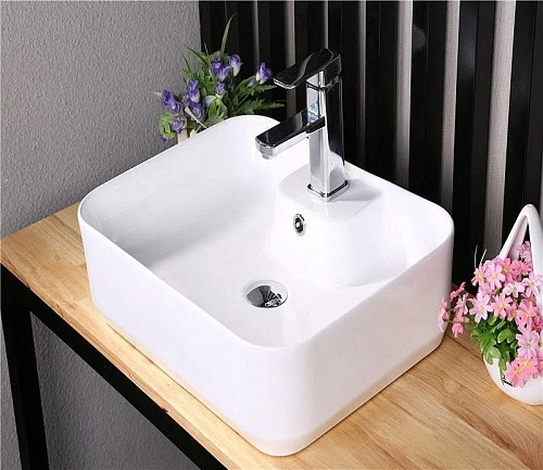 Раковина CeramaLux 9445 накладная, белый Раковина CeramaLux 9445 накладная, белый