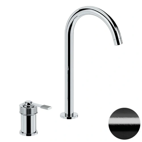 Смеситель для раковины Remer Atelier AL57LCFP, черный брашированный хром Смеситель для раковины Remer Atelier AL57LCFP, черный брашированный хром