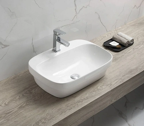 Раковина CeramaLux 78598 накладная, белый Раковина CeramaLux 78598 накладная, белый
