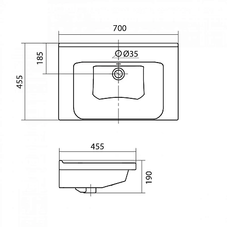 Раковина Santek МИРАНДА 70 1WH302250 1.WH30.2.250 Раковина Santek МИРАНДА 70 1WH302250 1.WH30.2.250