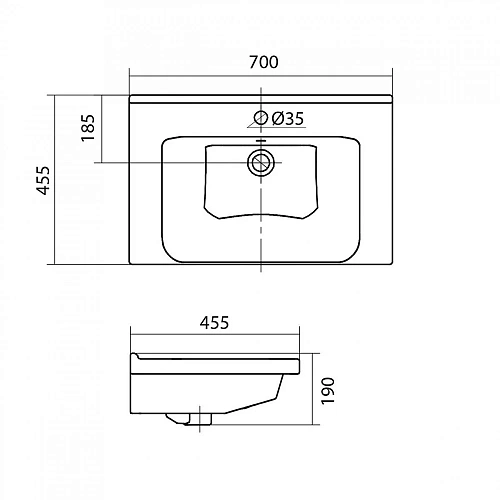 Раковина Santek МИРАНДА 70 1WH302250 1.WH30.2.250 Раковина Santek МИРАНДА 70 1WH302250 1.WH30.2.250