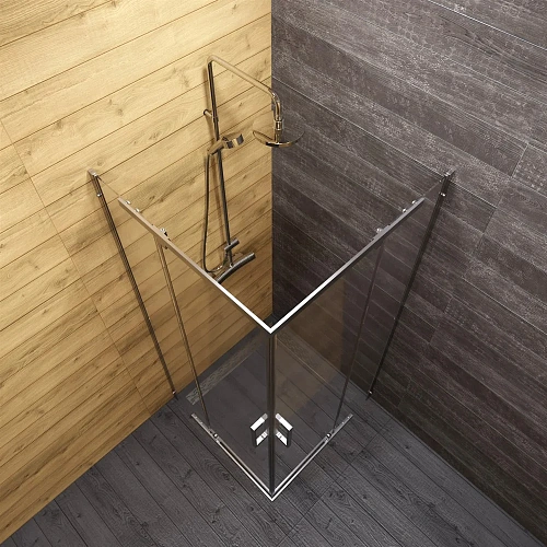 Душевой уголок DIWO Тула 90х90 профиль хром глянцевый 571084 Душевой уголок DIWO Тула 90х90 профиль хром глянцевый 571084