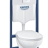 Готовый Комплект для туалета GROHE Bau Ceramic: инсталляция GROHE Solido 5 в 1, Унитаз подвесной Bau 39419000 Готовый Комплект для туалета GROHE Bau Ceramic: инсталляция GROHE Solido 5 в 1, Унитаз подвесной Bau 39419000