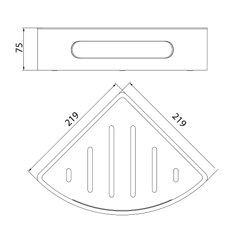 Полка Lemark SHELF LINE угловая с крючками, графит/вставка-пластик графит 9776048 Полка Lemark SHELF LINE угловая с крючками, графит/вставка-пластик графит 9776048
