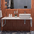 Столешница с раковиной DIWO Элиста 120 белый мрамор, с раковиной Moduo 50 Square 555795 Столешница с раковиной DIWO Элиста 120 белый мрамор, с раковиной Moduo 50 Square 555795