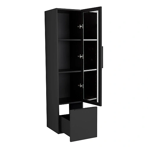 Шкаф-пенал CEZARES PREMIUM 55502 Nero opaco подвесной, реверсивный Шкаф-пенал CEZARES PREMIUM 55502 Nero opaco подвесной, реверсивный