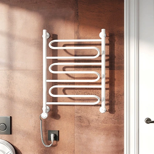 Полотенцесушитель электрический EWRIKA Медея W 70х50 L, белый 473317 Полотенцесушитель электрический EWRIKA Медея W 70х50 L, белый 473317