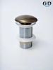 Картинка анонса товара «донный клапан gid без перелива bzk100 74404k бронза 7x7x10»