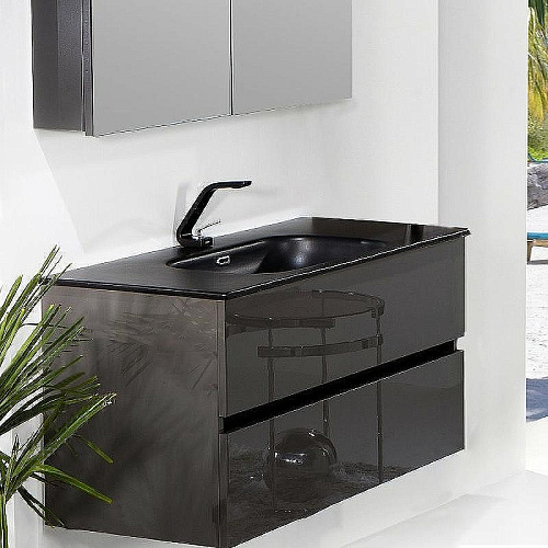 Тумба под раковину Armadi Art VALLESSI 100 Антрацит глянец 837-100-A glossy Тумба под раковину Armadi Art VALLESSI 100 Антрацит глянец 837-100-A glossy