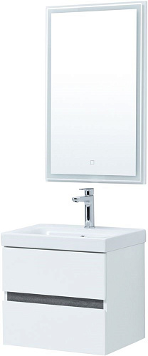 Тумба под раковину Aquanet Беркли 50 белый/дуб рошелье 00254288 Тумба под раковину Aquanet Беркли 50 белый/дуб рошелье 00254288