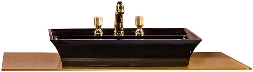 Столешница Armadi Art NeoArt 853-110-GF стекло 110см прямая золото поталь Столешница Armadi Art NeoArt 853-110-GF стекло 110см прямая золото поталь