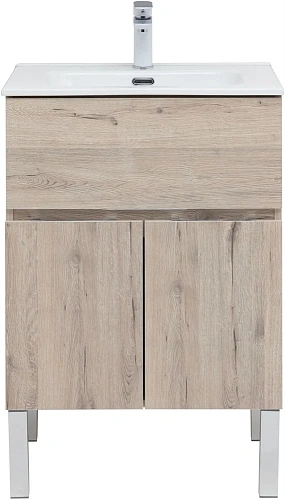 Тумба под раковину Aquanet Алвита New 60 1 ящик, 2 дверцы, дуб веллингтон белый 00277549 Тумба под раковину Aquanet Алвита New 60 1 ящик, 2 дверцы, дуб веллингтон белый 00277549