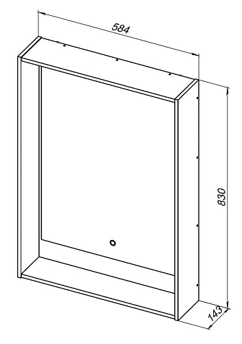 Зеркало Aquanet Милан 60 дуб светлый 00336403 Зеркало Aquanet Милан 60 дуб светлый 00336403