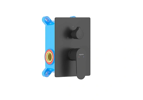 Смеситель для ванны Aquatek ОБЕРОН AQ1246MB Черный матовый, встраиваемый Смеситель для ванны Aquatek ОБЕРОН AQ1246MB Черный матовый, встраиваемый