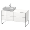 Картинка анонса товара «тумба под раковину duravit xsquare xs4923l2222 напольная 140 см белый глянцевый»