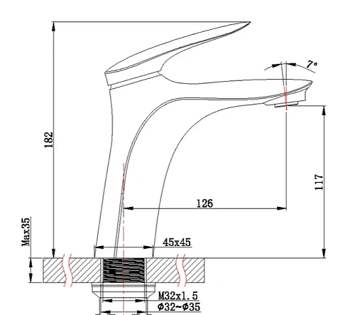 Смеситель для раковины ArtDecco Vogue AVG018LSF никель Смеситель для раковины ArtDecco Vogue AVG018LSF никель
