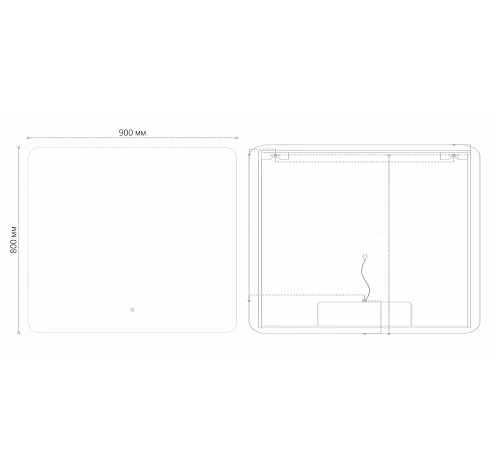 Зеркало GROSSMAN ELEGANS-норма BLACK (900x800x45) LED с сенсорным выключателем и подогревом 1790802 Зеркало GROSSMAN ELEGANS-норма BLACK (900x800x45) LED с сенсорным выключателем и подогревом 1790802