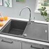 Кухонная мойка GROHE K400, 780 x 500 мм, серый гранит (31639AT0) Кухонная мойка GROHE K400, 780 x 500 мм, серый гранит (31639AT0)