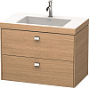 Картинка анонса товара «тумба с раковиной duravit brioso br4606o1052 80 см европейский дуб»