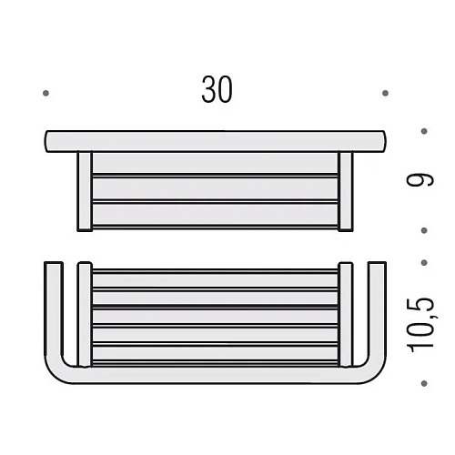 Полка Colombo Lulu B6232.HPS металлическая, PVD золото Полка Colombo Lulu B6232.HPS металлическая, PVD золото