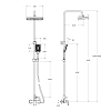 Душевая система BelBagno DUE-DOCM-CRM хром Душевая система BelBagno DUE-DOCM-CRM хром