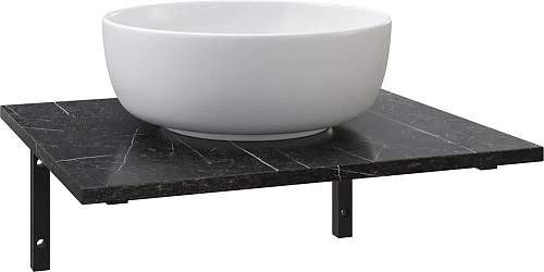 Комплект мебели DIWO Элиста 60 чёрный мрамор, с раковиной Moduo 40 RING 554737 Комплект мебели DIWO Элиста 60 чёрный мрамор, с раковиной Moduo 40 RING 554737