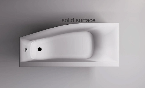 Ванна из искусственного камня Astra-Form Скат 01010082 левая, Solid Surface 1700х750х500 Ванна из искусственного камня Astra-Form Скат 01010082 левая, Solid Surface 1700х750х500