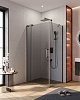 Картинка анонса товара «душевой уголок cezares slider-ah-1-80-90/100-grigio-gm 90-100x80см стекло тонированное (графит), профиль оружейная сталь»