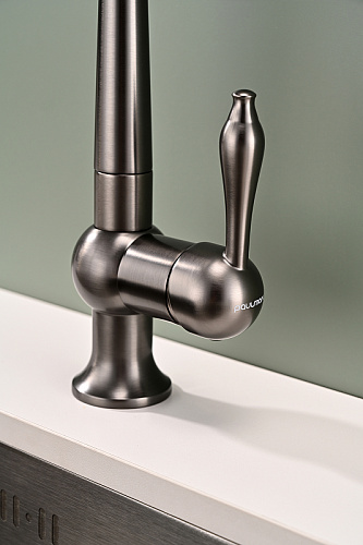 Смеситель для кухни Paulmark Retro вороненая сталь Re213226-GM Смеситель для кухни Paulmark Retro вороненая сталь Re213226-GM