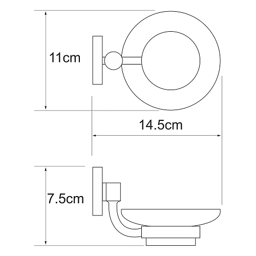Мыльница WasserKRAFT Rhein K-6229 хром Мыльница WasserKRAFT Rhein K-6229 хром
