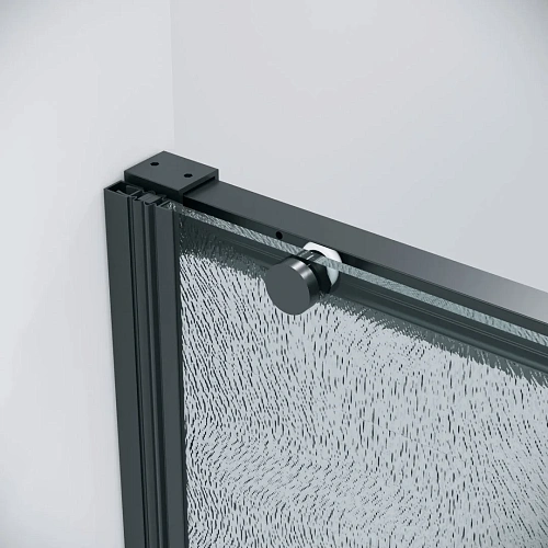 Душевая дверь GROSSMAN Galaxy 100.K33.01.100.21.02 (100x195) черный матовый, стекло шиншилла Душевая дверь GROSSMAN Galaxy 100.K33.01.100.21.02 (100x195) черный матовый, стекло шиншилла