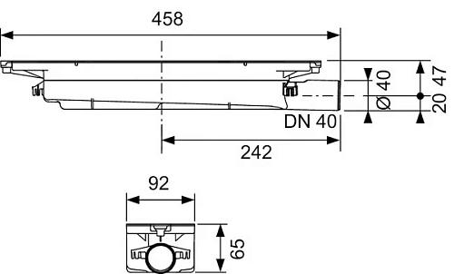 Сифон TECEdrainprofile «низкий» DN 40, боковой слив 673001 Сифон TECEdrainprofile «низкий» DN 40, боковой слив 673001