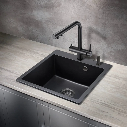 Смеситель для кухни Milacio Ultra 559 (MCU.559.TB) под фильтр, total black Смеситель для кухни Milacio Ultra 559 (MCU.559.TB) под фильтр, total black