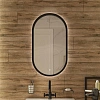 Зеркало DIWO Казань 45 черное, с подсветкой, овальное, в стиле лофт, сенсорное управление 543684