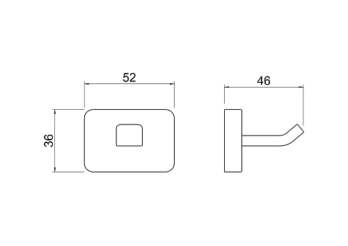 Крючок Aquatek ЛИБРА AQ4301CR хром Крючок Aquatek ЛИБРА AQ4301CR хром