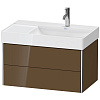 Картинка анонса товара «тумба под раковину duravit xsquare xs416906161 подвесная 78 см коричнево-оливковый глянцевый»