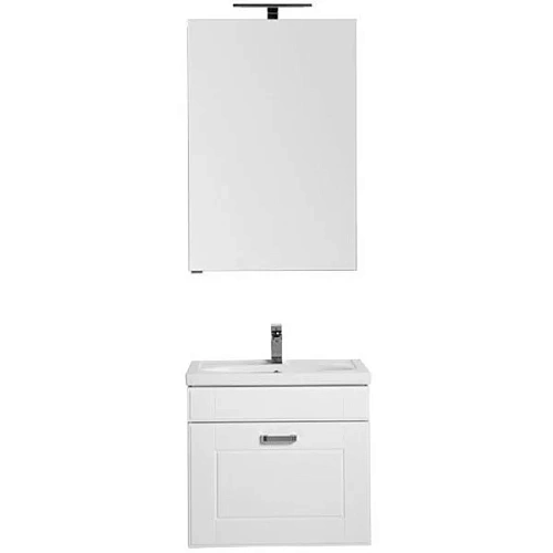 Комплект мебели Aquanet Рондо 60 белый (1 ящик, зеркало камерино) 00195697 Комплект мебели Aquanet Рондо 60 белый (1 ящик, зеркало камерино) 00195697